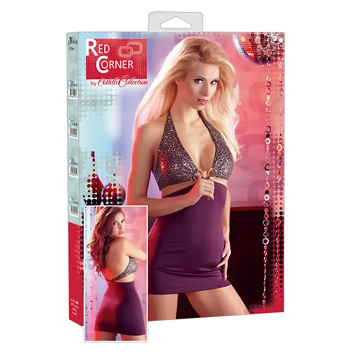 Violettfarbenem Minikleid