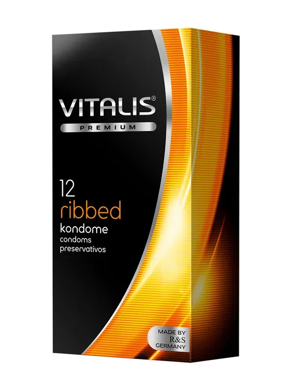 Vitalis Ribbed Kondome 12er Pack