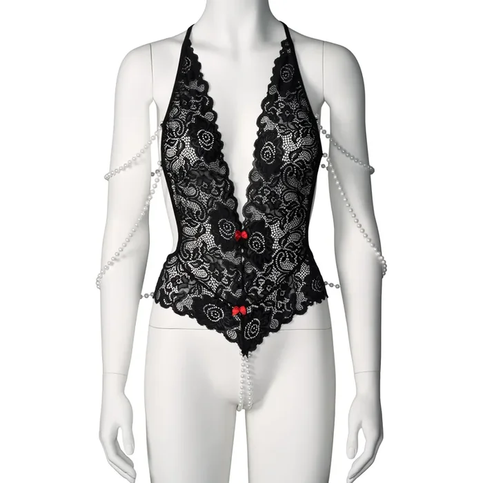 Vixen I Kissed a Pearl Schrittfreier Spitzenbody mit Perlen