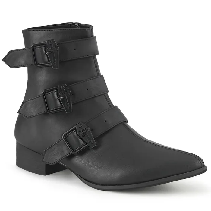 Warlock-50-C (Boots Größe 8 – Gr. 40, High Heel Farbe Schwarz Kunstleder)