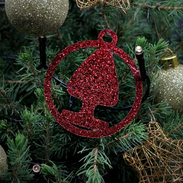 Weihnachtskugel Glitzer rot – Plug – penumbra