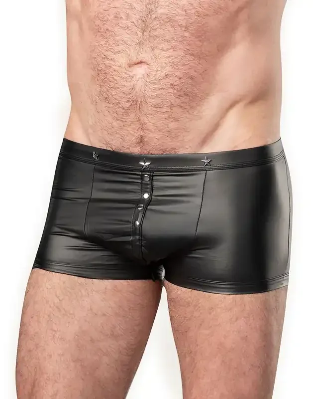 Wetlook Herren-Shorts – Schwarz/Silber