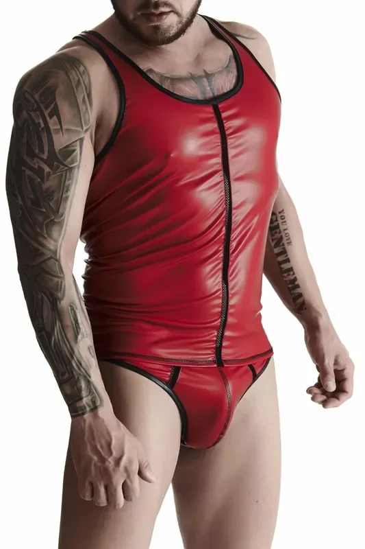 Wetlook Muscle-Shirt TSH013 rot
