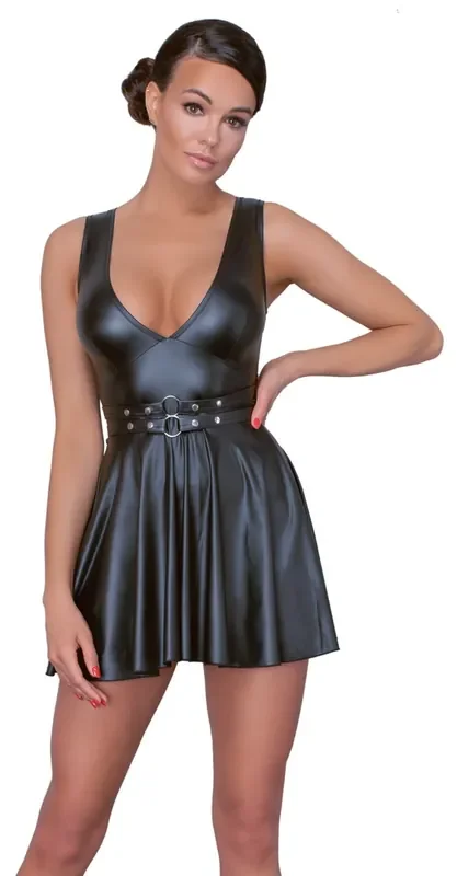 Wetlook Party Kleid schwarz