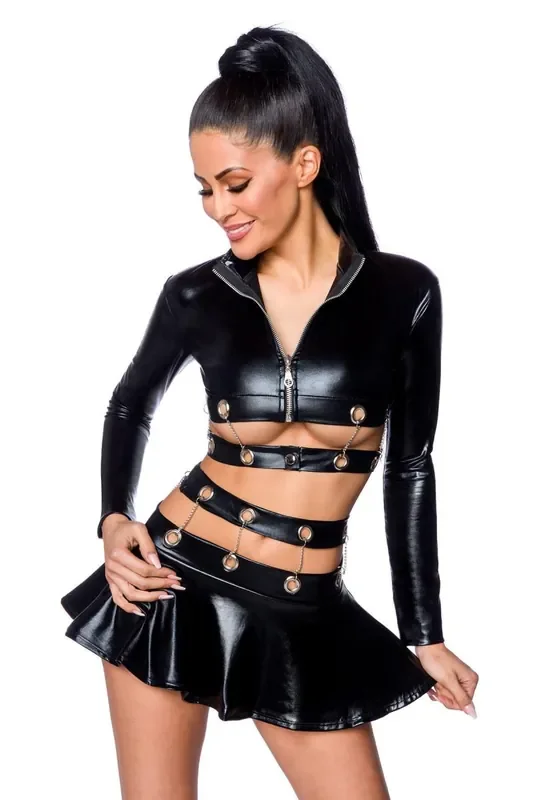 Wetlook-Set mit Rock (Grösse L)