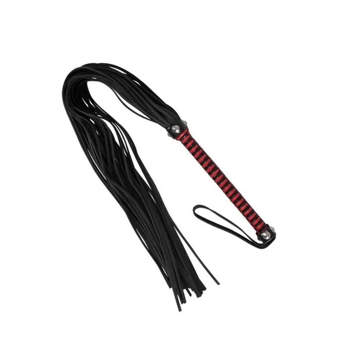 Whip with two color handle and leather strap