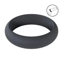 Wide O Silikon Cockring S – Schwarz 3 cm