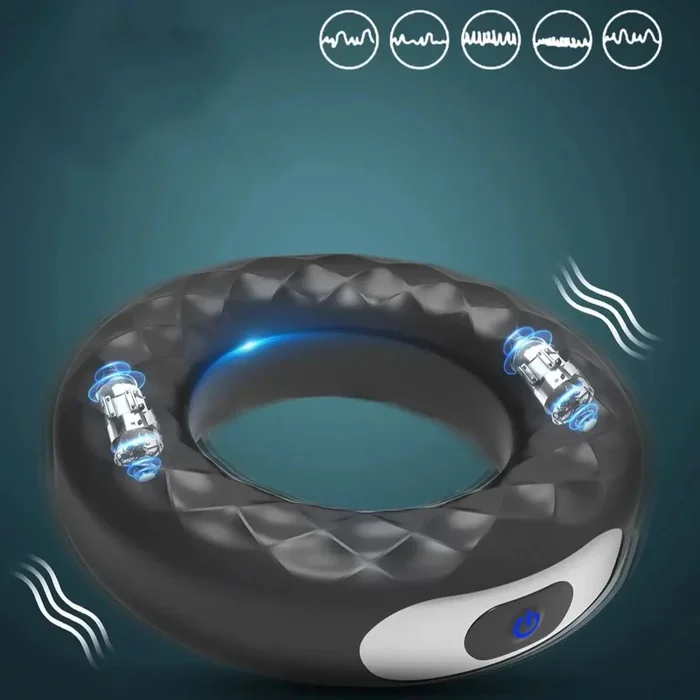 Wiederaufladbarer Silikon-Schwanzring-Vibrator – Penis-Stimulations-Spielzeug für Männer