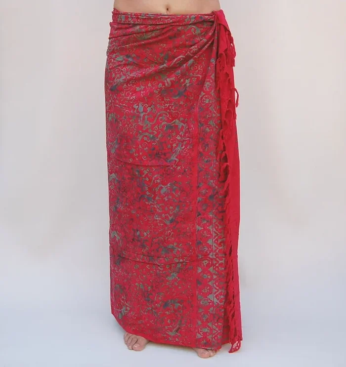 XL Premium Lunghi | Sarong „Kahiki“ – rot