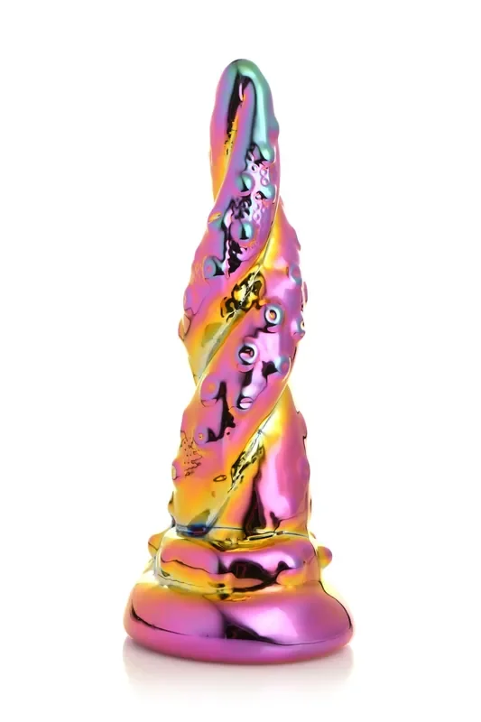 XR Brands – Bezaubernder Regenbogen Glasdildo – Gelb & Pink