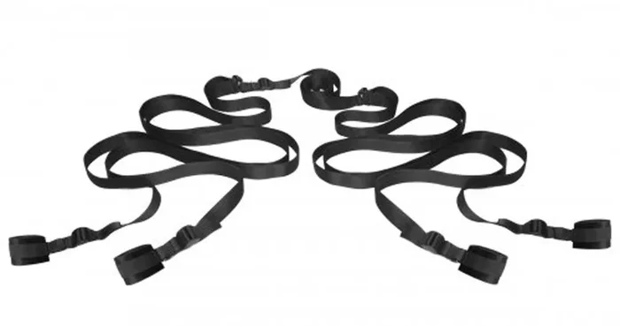 XR Brands – Halte Mich Bett Fesselset – Schwarz