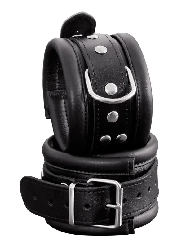 Xx-DreamsToys Leder-Fußfesseln breit, schwarz
