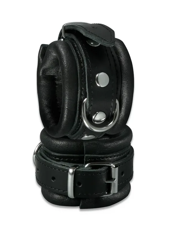 Xx-DreamsToys Leder-Handfesseln, schwarz