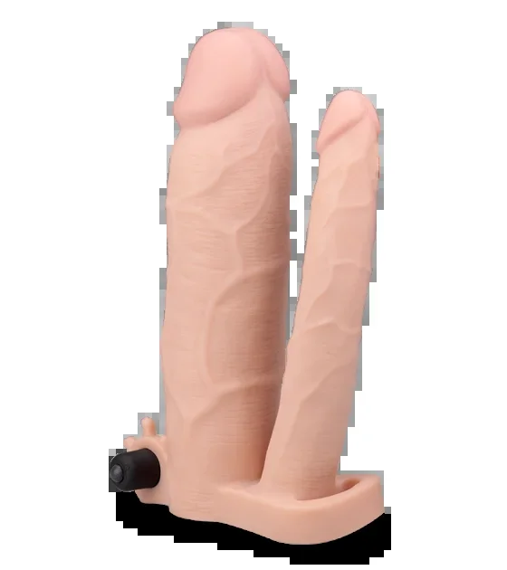 XXL-Penisverlängerung mit Dildo und Klitorisreizer