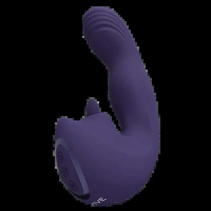 Yumi – Triple Motor G-Spot Finger Motion Vibrator and Flickering Tongue Stimulator – Purple