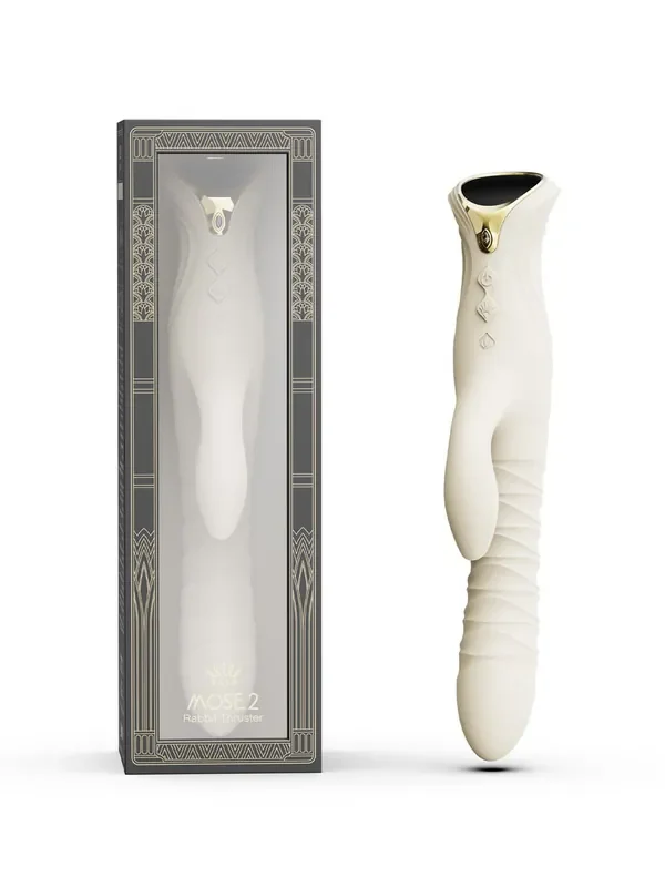 Zalo Mose 2 Bunny-Vibrator mit Stoßfunktion, ivory