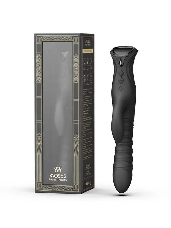 Zalo Mose 2 Bunny-Vibrator mit Stoßfunktion, schwarz