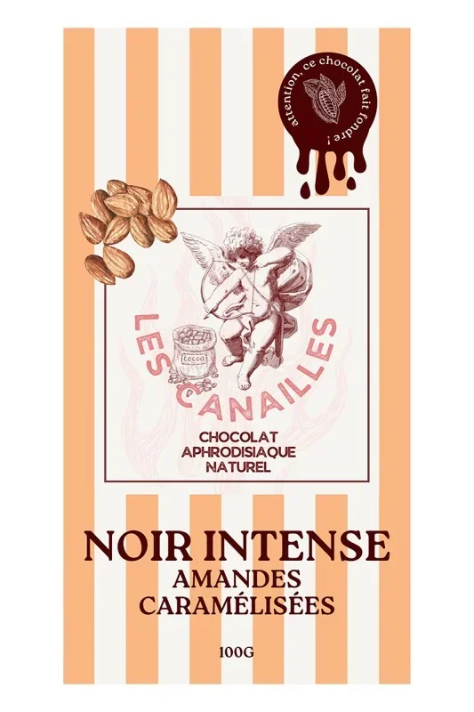 Zartbitterschokolade – Karamellisierte Mandeln & natürliche Aphrodisiaka – Tafel 100g