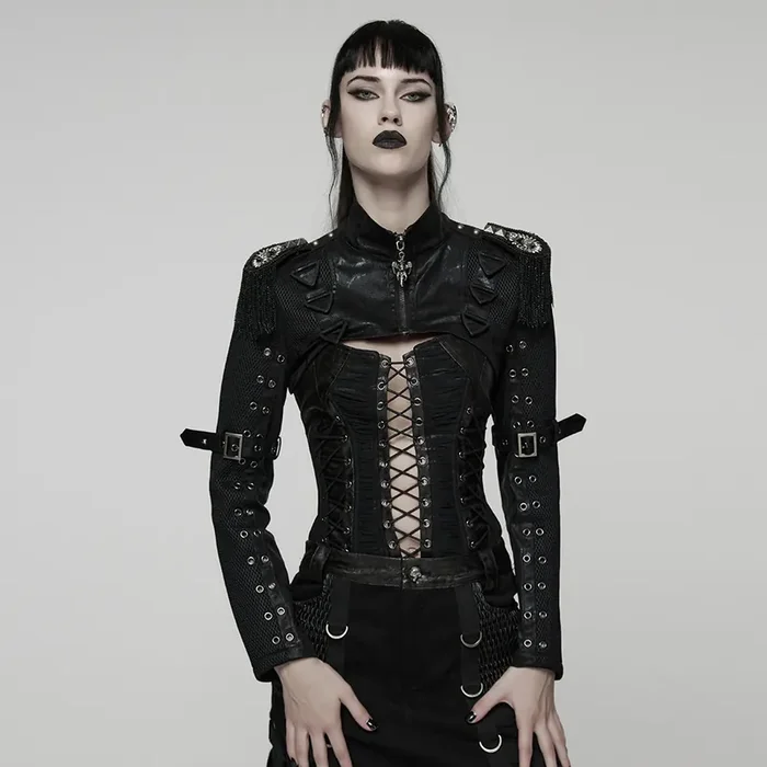 Zip-Up Shrug mit Panzerketten