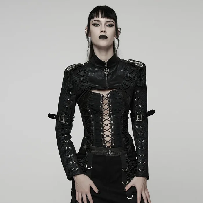 Zip-Up Shrug mit Panzerketten