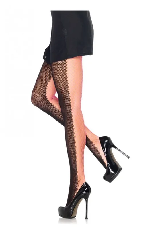 Zweifarbige Strumpfhose in Pink/Schwarz