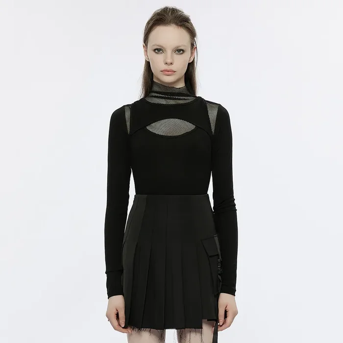 Zweiteiliges Casual Gothic Jersy Top